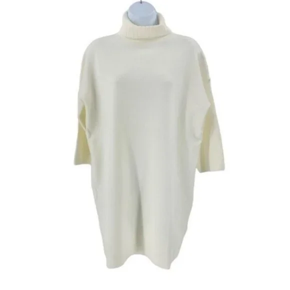 Pomander Place NEW Winter White Vivianne Turtleneck Sweater Mini Dress Size XL - Picture 4 of 11